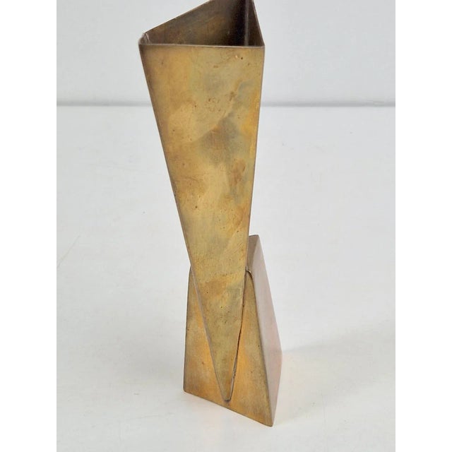 Art Deco Cubist Brass Vase from WMF, 1930s For Sale - Image 13 of 14