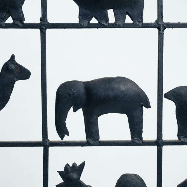 Wrought Iron Room Divider with Animal Motifs by Jean Touret, 1950s For Sale - Image 6 of 12