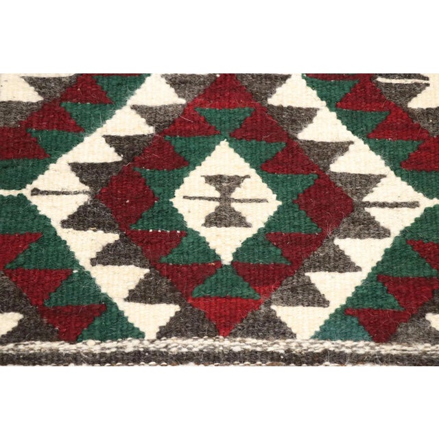 Vintage Persian Shiraz Kilim Rug - 01'07 X 02'11 For Sale - Image 4 of 9
