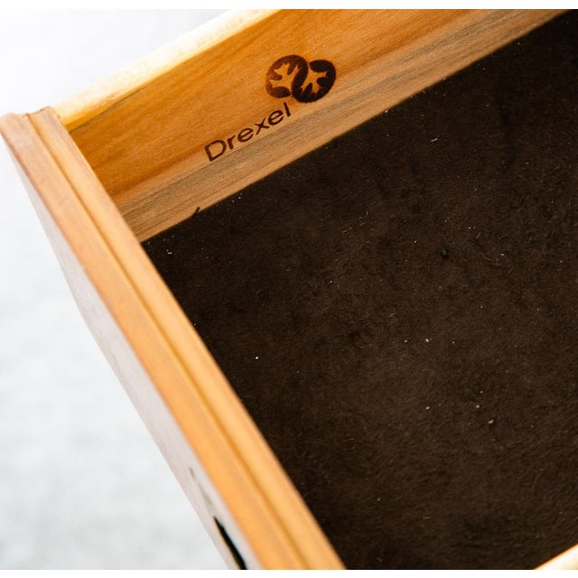 Wood 1960s Mid Century Modern Credenza Dresser Drexel 5 Drawer Brass Handles Passage MCM For Sale - Image 7 of 12