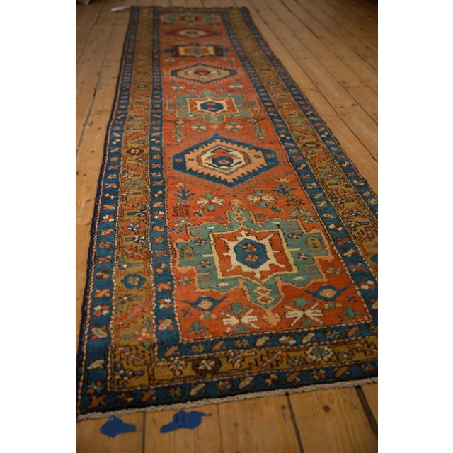 Old New House Antique Heriz Rug Runner - 3'7" x 11'7" For Sale - Image 4 of 11