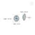VRJewels 3.72ct Oval Aquamarine Diamond Halo Stud Earrings in 14k Gold- 2 Pieces For Sale - Image 11 of 15