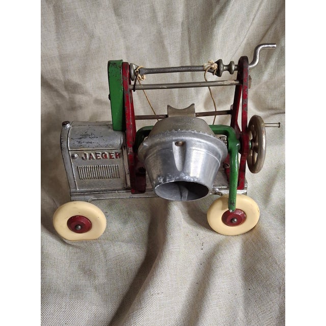 Antique Kenton Jaeger Cement Mixer XL Largest Series Cast Iron & Aluminum Toy For Sale - Image 4 of 14