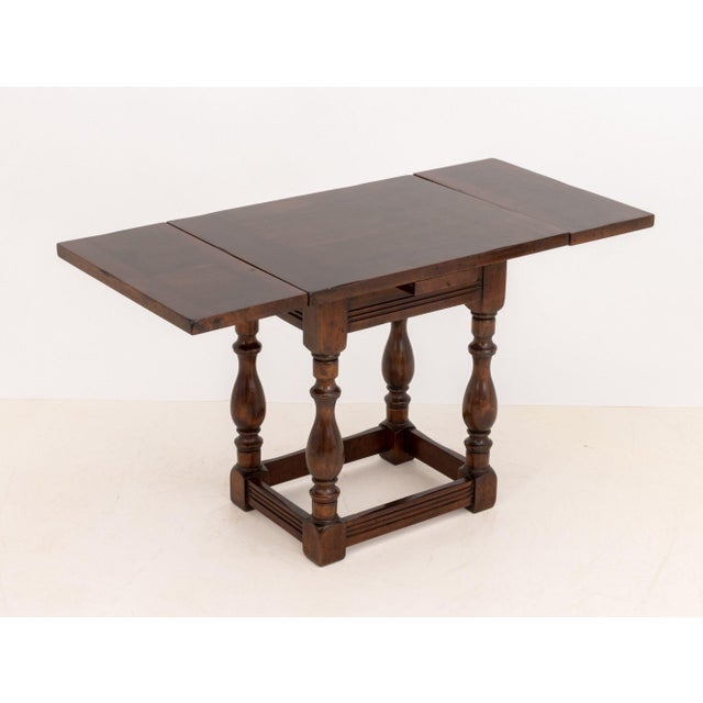 Brown Victorian Oak Drawleaf Table, 19th Century For Sale - Image 8 of 8