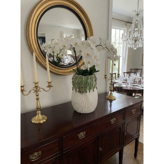 Hand-Crafted Italian Majolica Cabbage and Succulent Ceramic Vase For Sale - Image 10 of 12