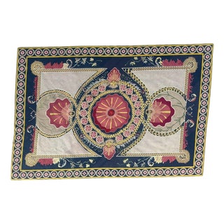 Needlepoint European Rug Tapestry, 1920s For Sale