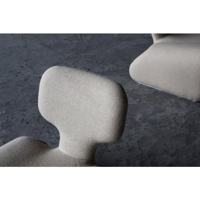 Djinn Lounge Chairs with Ottoman by Olivier Mourgue for Airborne, France, 1960s, Set of 3, in Restored conditions....