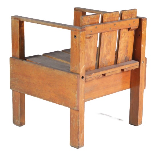 Teak Side Chair in the style of Rietveld, Netherlands, 1960s For Sale