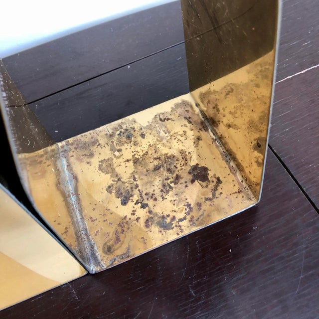 1992 Curtis Jere Brass Candle Holders- Set of 3 For Sale - Image 9 of 11