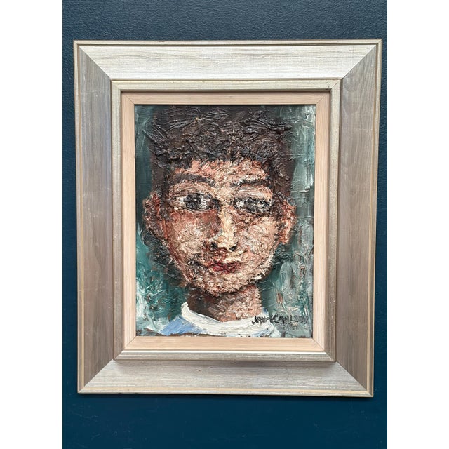 Jan‑erik Carlsson, Portrait, 1950s, Oil Painting on Canvas, Framed For Sale - Image 10 of 13