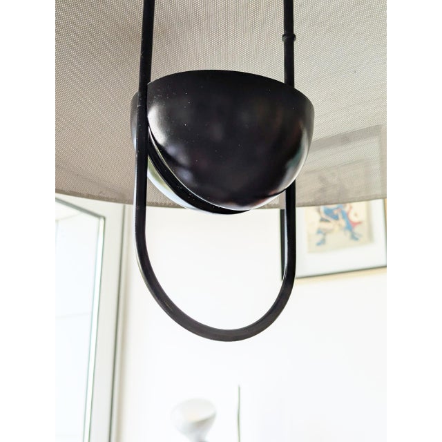 Black Large Black Painted and Perforated Metal Pendant Lamp by Orni Halloween for Artemide, 1970s For Sale - Image 8 of 18