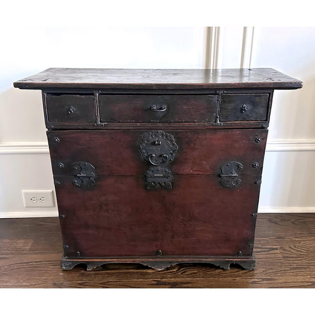 19th Century Antique Korean Scholar Book Bandaji Chest Joseon Dynasty For Sale - Image 5 of 12