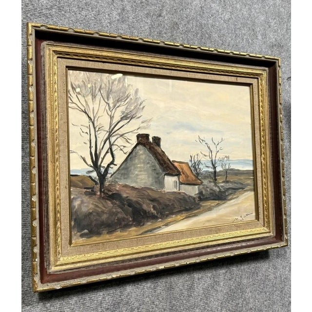 M. Guillermin, Rural Landscape, 1940, Oil on Panel, Framed For Sale - Image 6 of 8