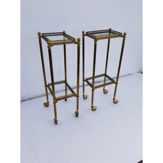 Metal 1950s Maison Bagues Style Side Tables - a Pair For Sale - Image 7 of 10
