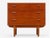 Small teak chest of drawers by borge mogensen featuring a pull-out vanity unit within the top drawer. A drop-down panel...