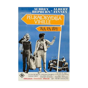 Audrey Hepburn Two for the Road Original Vintage Movie Poster, Finnish, 1967