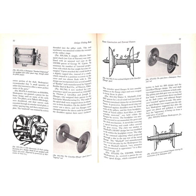 Paper "Antique Fishing Reels: Your Illustrated Guide to Identifying and Understanding u.s. Patented Models Through 1920" 1985 Vernon, Steven K. For Sale - Image 7 of 12