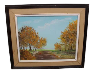 Mid Century Modern landscape painting