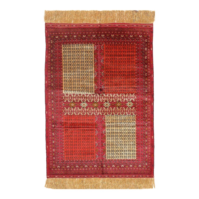 Pasargad DC Double-Sided Hand-Knotted Silk Quchan Rug For Sale