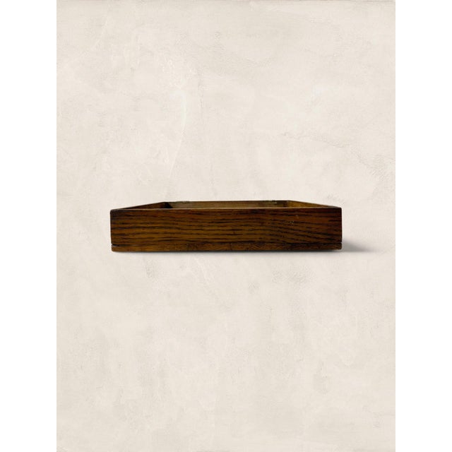 Antique English Hinged Oak Box For Sale - Image 16 of 17