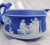 1960s Portland Blue Wedgwood Jasperware Teapot Sugar Bowl and Creamer For Sale - Image 9 of 13