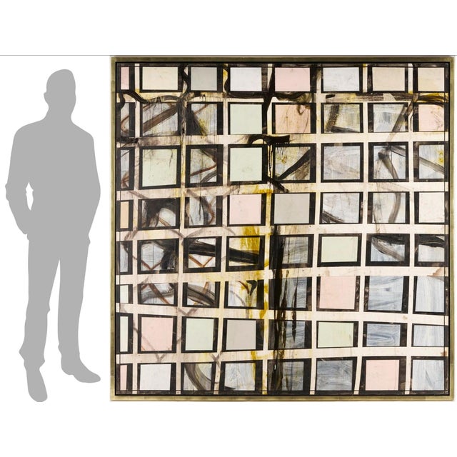 Black Late 20th Century Large Tsibi Geva Abstract Painting, Untitled For Sale - Image 8 of 8