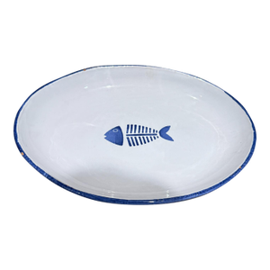 Vintage Modern Fish Pottery Platter Made in Italy