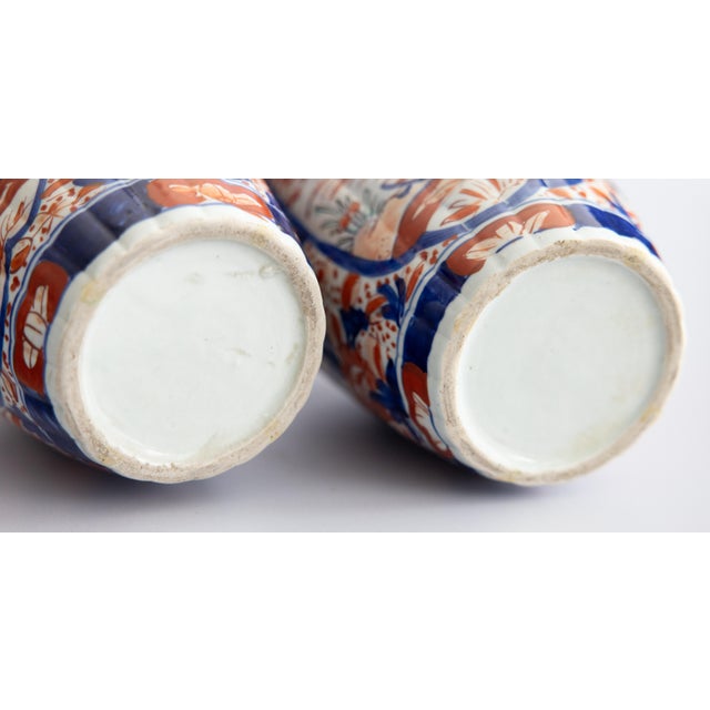 Antique 19th Century Japanese Imari Porcelain Vases - A Pair For Sale - Image 11 of 12