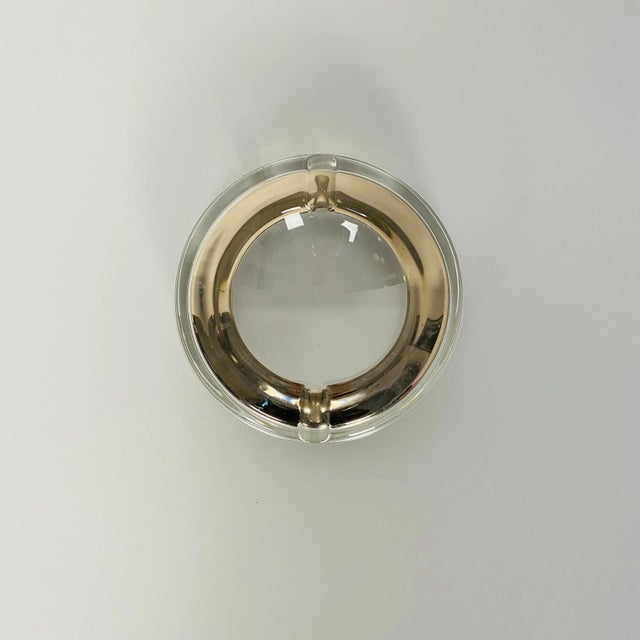 1970s Mid-Century Modern Italian Glass Ashtray with Internal Decoration, 1970s For Sale - Image 5 of 10