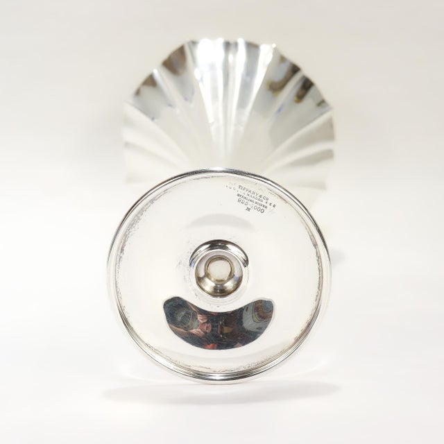 Antique 11" Tiffany & Co. Gilt Sterling Silver Floriform Trumpet Flower Vase For Sale - Image 9 of 11