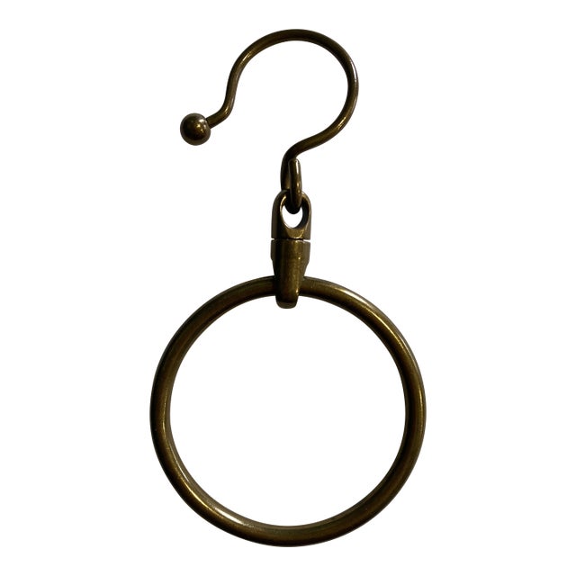 Vintage Brass Swivel Hook With Ring Industrial Hardware For Sale