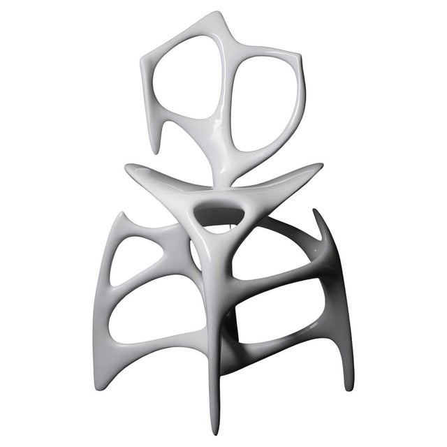 Pearly White AI Standard Gu Chair by Duen Studio For Sale - Image 12 of 12