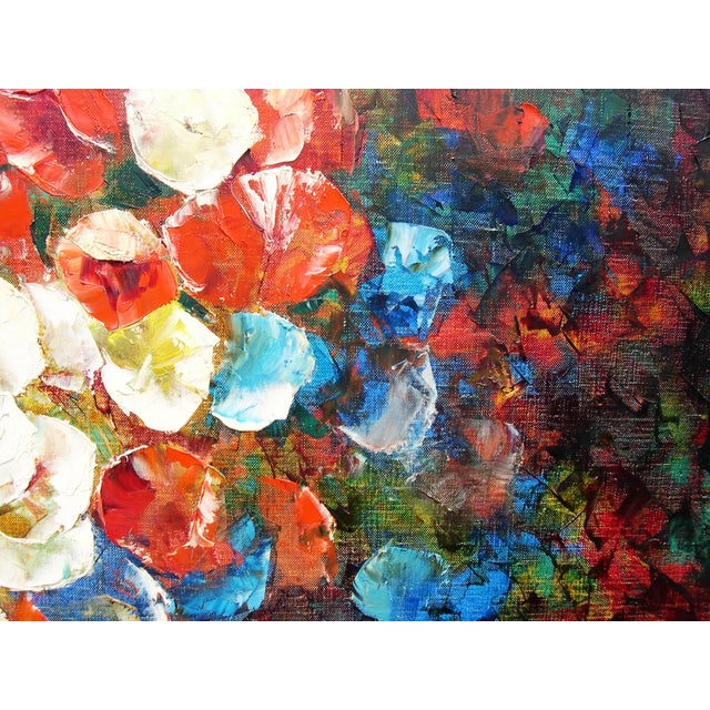 Hermann Dieste, Flowers, 1960s, Oil Painting on Canvas For Sale - Image 7 of 10