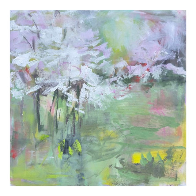 "Motomachi Sakura" by Trixie Pitts Abstract Landscape Oil Painting For Sale