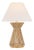 Chapman & Myers by Visual Comfort Signature Antigua 30" Table Lamp in Natural Abaca and Antique-Burnished Brass with Linen Shade For Sale