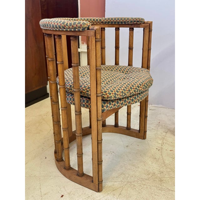 Vintage Set of 4 Bamboo Barrel Back Game Chairs Chairish