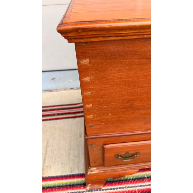 Antique Pennsylvania Two-Drawer Dower Chest, Lancaster County, Dated 1856 - "Elmina Stauffer" For Sale - Image 6 of 18