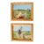 Miniature Western Oil Paintings, Signed, 1970s - A Pair For Sale