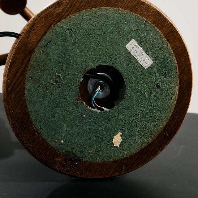 Vintage Oak Table Lamp by Temde Leuchten, 1960s For Sale - Image 12 of 13