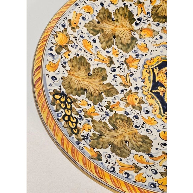 1980s Vintage Italian Majolica Charger For Sale - Image 5 of 6