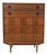 Stanley Furniture Walnut 5-Drawer Mid-Century Modern Highboy For Sale