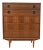 Stanley Furniture Walnut 5-Drawer Mid-Century Modern Highboy | Newly Refinished For Sale