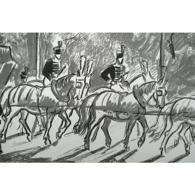 Yves Brayer, Le carrosse du couronnement, Lithograph For Sale - Image 5 of 8
