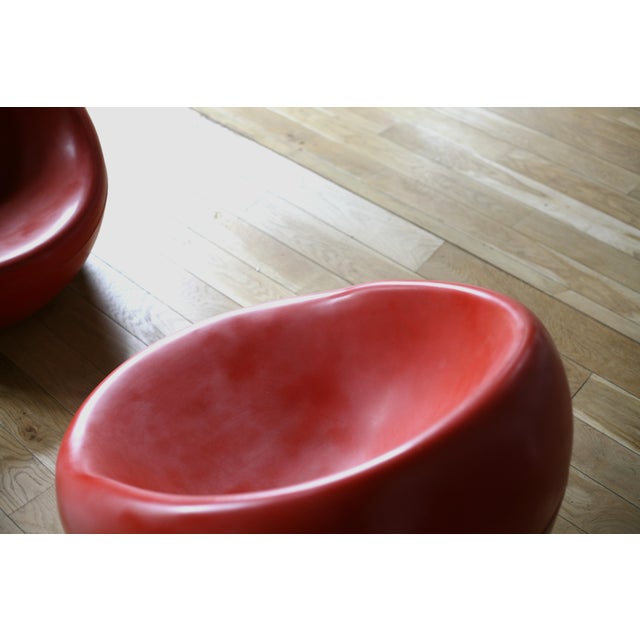 Space Age Armchairs in Fiberglass, 1960s, Set of 2 For Sale - Image 17 of 18