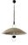 Large Black Painted and Perforated Metal Pendant Lamp by Orni Halloween for Artemide, 1970s For Sale