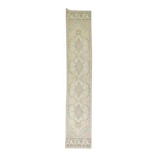 Skinny Vintage Zabihi Collection Turkish Runner - 1'10" x 9'1" For Sale