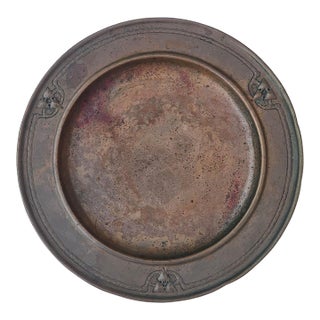 Roycroft Arts & Crafts Copper Charger – Hand‑Hammered, Mission Era 1900s For Sale