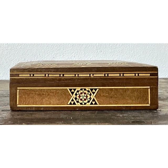 Moroccan Vintage Moroccan Inlay Box For Sale - Image 3 of 12