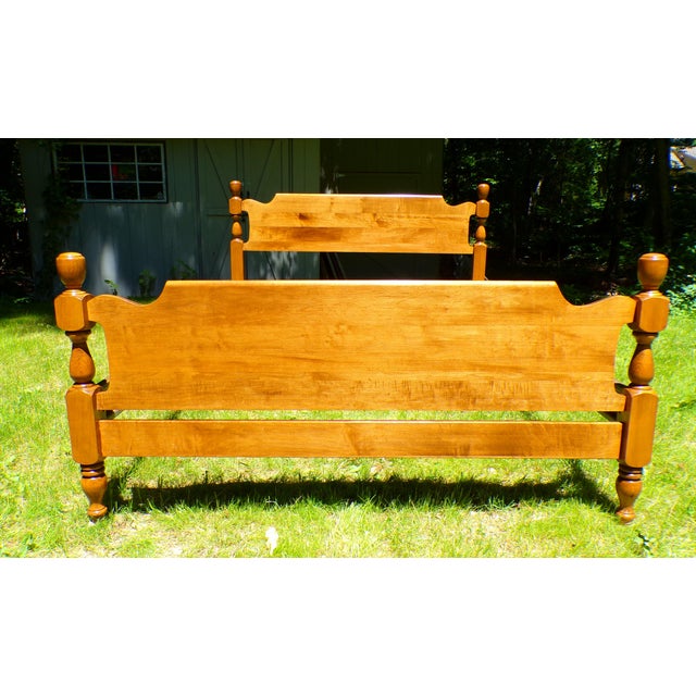 Vintage Solid Maple Full Double Bed Sterlingworth Furniture For Sale - Image 14 of 16