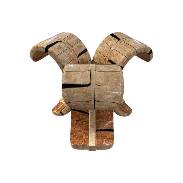 1980s Maitland Smith Tessellated Stone & Brass Dining Table For Sale In Los Angeles - Image 6 of 8